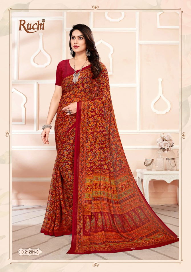 Star Chiffon 93rd Edition.Ruchi Regular Wear Wholesale Printed Sarees